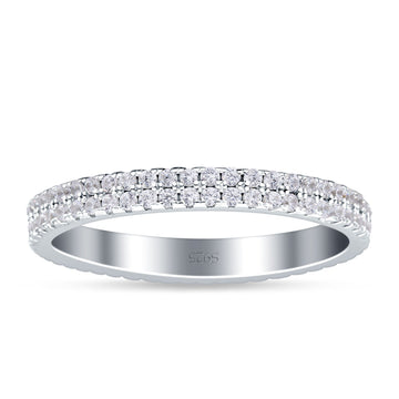 Full Eternity Ring Stackable Cubic Zirconia 925 Sterling Silver Wholesale